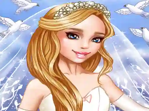 Spill Wedding Dress up Bride online