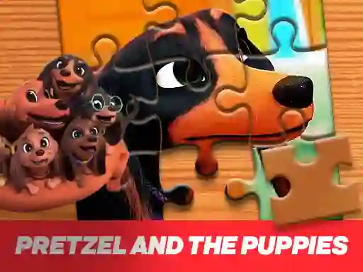 Spill Pretzel and the puppies Jigsaw Puzzle online