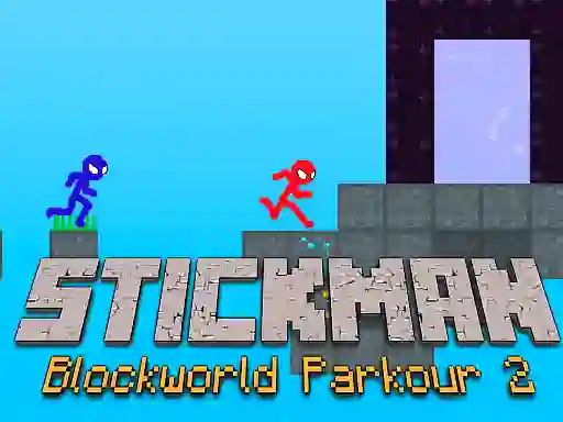 Spill Stickman Blockworld Parkour 2 online