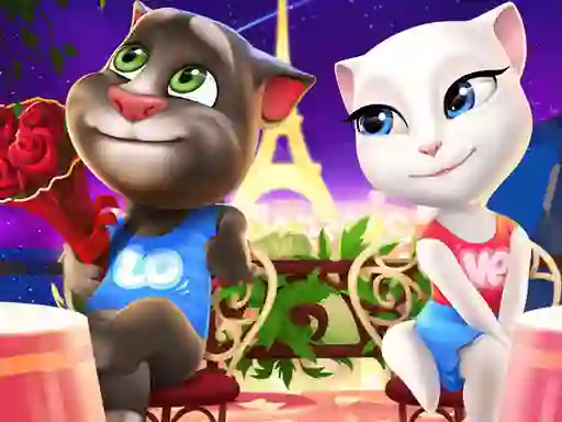 Spill Talking Tom and Angela Coloring online