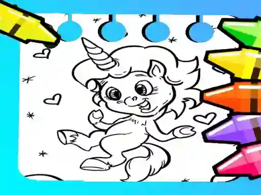 Spill Magical Unicorn Coloring Pages online