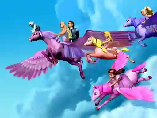 Spill Barbie Magic Pegasus Puzzle online