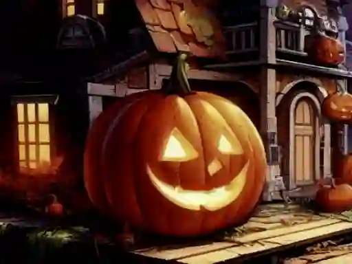 Spill Halloweem Pumpkin Adventure online
