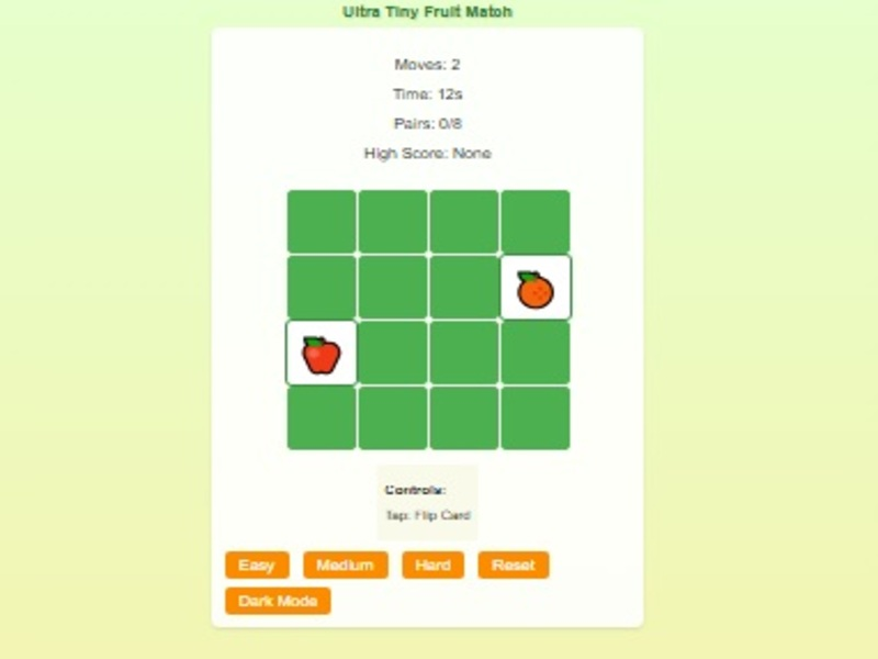 Spill Fruktminne Match Brain Puzzle online