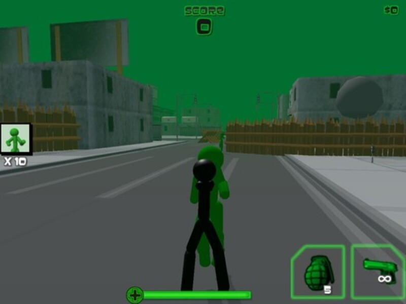 Spill Stickman zombie skyter 3D online