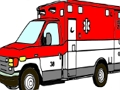 Spill Ambulansebiler Bilde å fargelegge  online