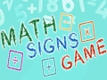 Spill Math Signs Game online