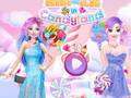 Spill Barbie og Elsa i Candyland  online