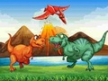 Spill Fargerike dinosaurer Match 3  online