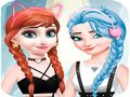 Spill Elsa og Anna sminker seg  online