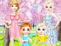 Spill Frossen familie blomsterpiknik  online