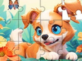 Spill Jigsaw Puzzle: Hund og hage online