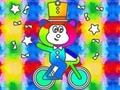 Spill Fargebok: Monkey Rides Unicycle  online