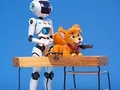 Spill Fargebok: Robot og hund  online
