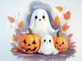Spill Fargebok: Halloween-spøkelser  online