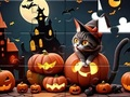 Spill Jigsaw Puzzle: Halloween Cat online