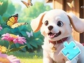Spill Jigsaw Puzzle: Dog in Garden online