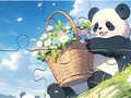 Spill Jigsaw Puzzle: Basket Flower Panda online