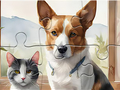 Spill Puslespill: Oljemaleri hund og katt  online