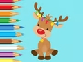 Spill Fargebok: Søt julerein  online