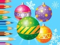 Spill Fargebok: Julepyntballer  online