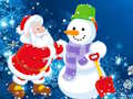 Spill Julenissen og Snowman Jigsaw  online
