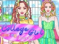 Spill College Girl Coloring Dress Up online