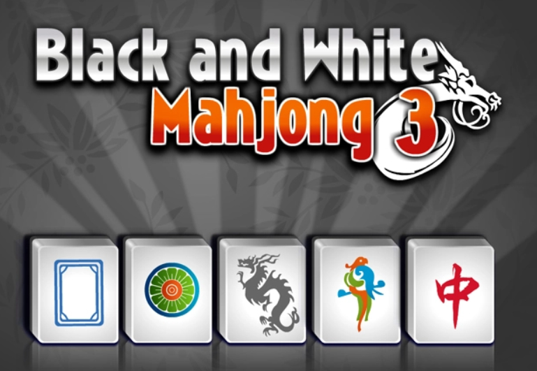 Spill Svart og hvitt Mahjong 3 online