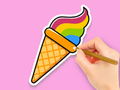 Spill Fargebok: Rainbow Ice Cream  online
