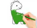 Spill Fargebok: Nydelig babydinosaur  online