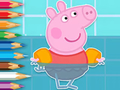 Spill Fargebok: Peppa Svømming  online