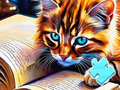 Spill Jigsaw Puzzle: Cat Reading online