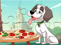 Spill Jigsaw Puzzle: Dog Eating Pizza online