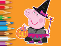 Spill Fargebok: Peppa Pig Halloween  online