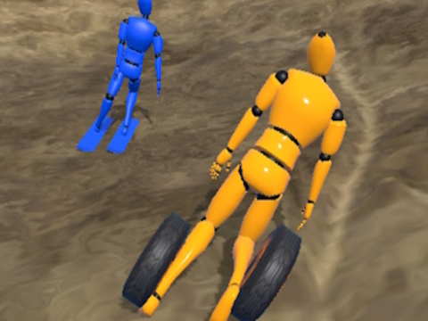 Spill Ragdoll Racing: Ekstrem nedoverbakke  online