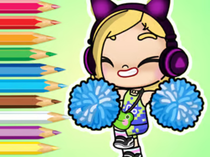 Spill Fargebok: Avatar World Cheerleader  online