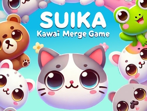 Spill Suika Kawaii Merge Game online