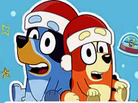 Spill Bluey Christmas Jigsaw online