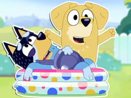 Spill Jigsaw Puzzle: Bluey Dad Baby online