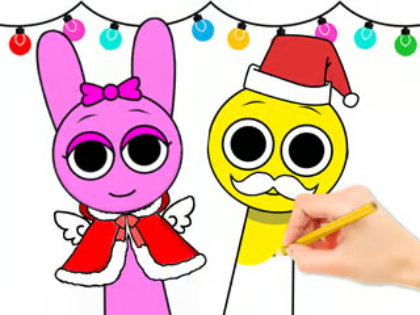 Spill Fargebok: Sprunki Christmas  online