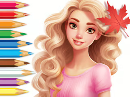 Spill Fargebok: Barbie Autumn Tale  online