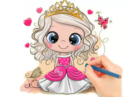 Spill Fargebok: Chibi Doll Princess  online