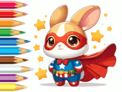 Spill Fargebok: Super Rabbit  online