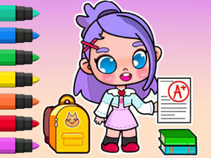 Spill Fargebok: Avatar skoledag  online
