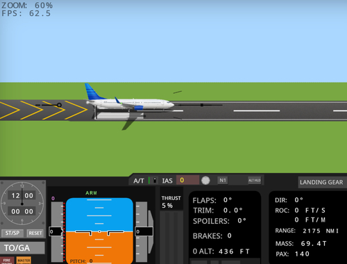 Spill Flight Simulator 737-800 online
