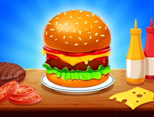 Spill Burger kafé  online