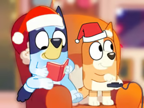 Spill Jigsaw Puzzle: Bluey Christmas Party online