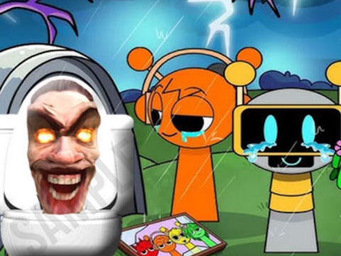 Spill Sprunki Castle Panic Skibidi Toalett  online