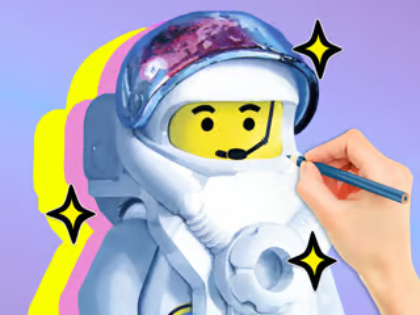 Spill Fargebok: LEGO Astronaut  online