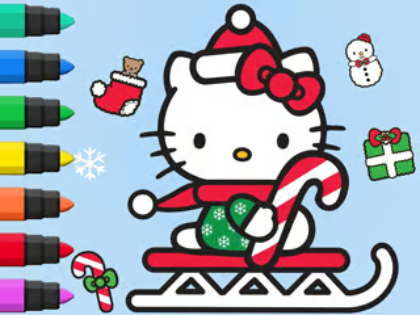 Spill Fargebok: Hello Kitty Christmas  online